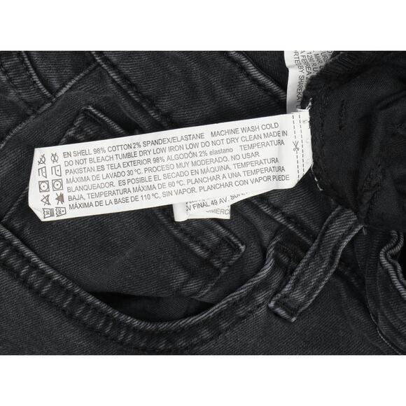 FOREVER21 MidRise Black Jeans Raw Hem 30W Chic Edge - Picture 3 of 4